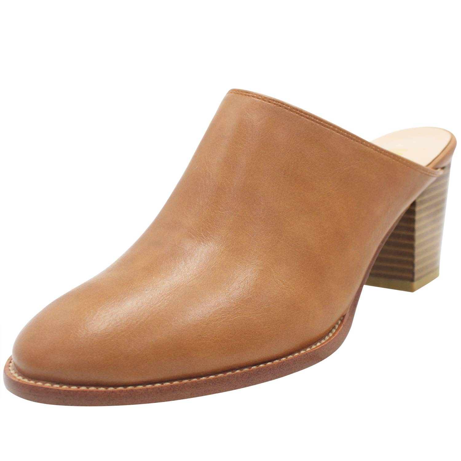 Maypie Women's Chunky Heel Mules & Clogs - Comfortable Closed Toe Bootie Pumps & Slides for Casual Outings, Office Wear & Date Nights