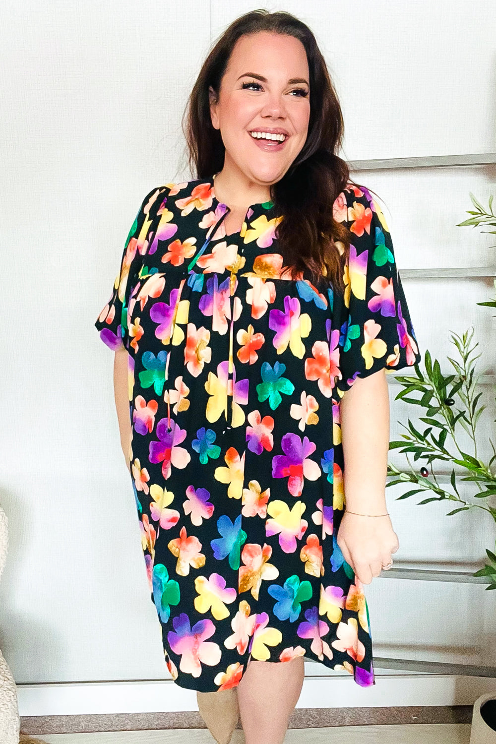 Adorable Floral Babydoll Dress with Ribbon Bow Tie & Pockets | Cute Casual Summer Dress for Women | Perfect for Parties, Dates & Outdoor Events