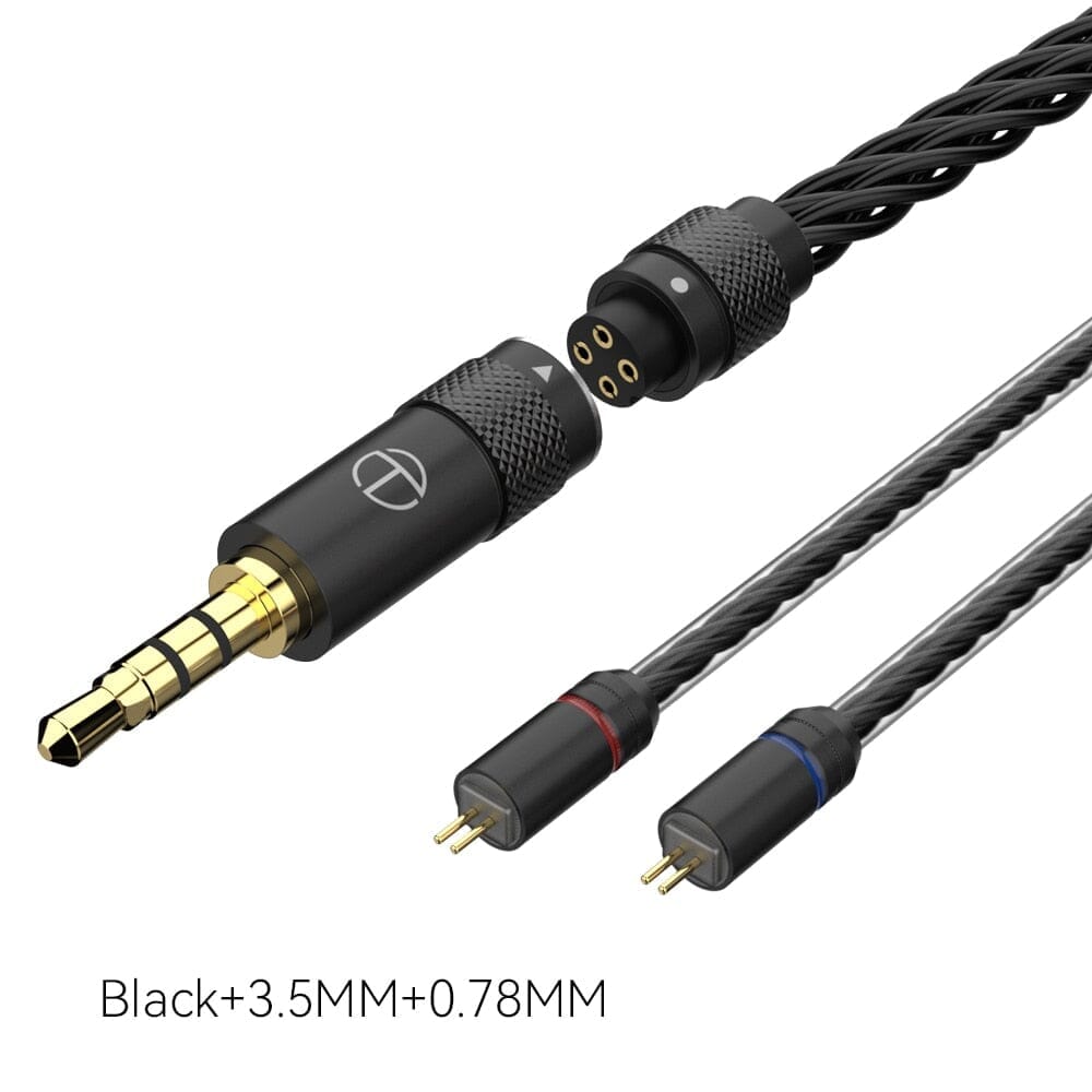TRN T2 Pro 16 Core HiFi In-Ear Earphones with Silver Plated Cable (0.75mm/0.78mm MMCX/2Pin Connector) - 2.5mm/3.5mm/4.4mm Audio Jack Options for Audiophiles, Music Lovers & Gaming Enthusiasts