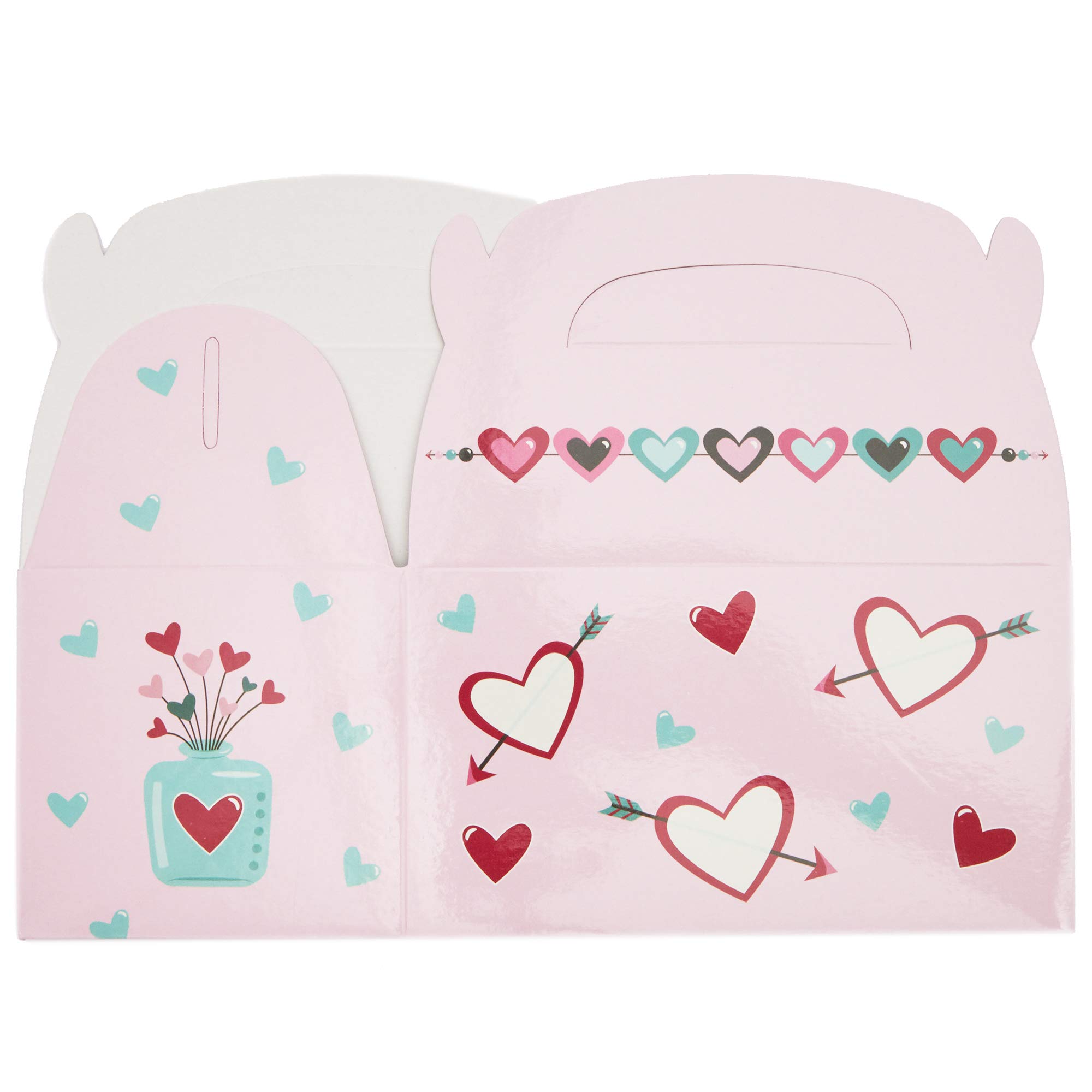 BLUE PANDA Valentine's Treat Boxes - 24 Pack Pink Gift Boxes for Valentine's Day, Party Favors, Bridal Showers & Birthday Celebrations | Perfect for Candy, Chocolates & Small Gifts