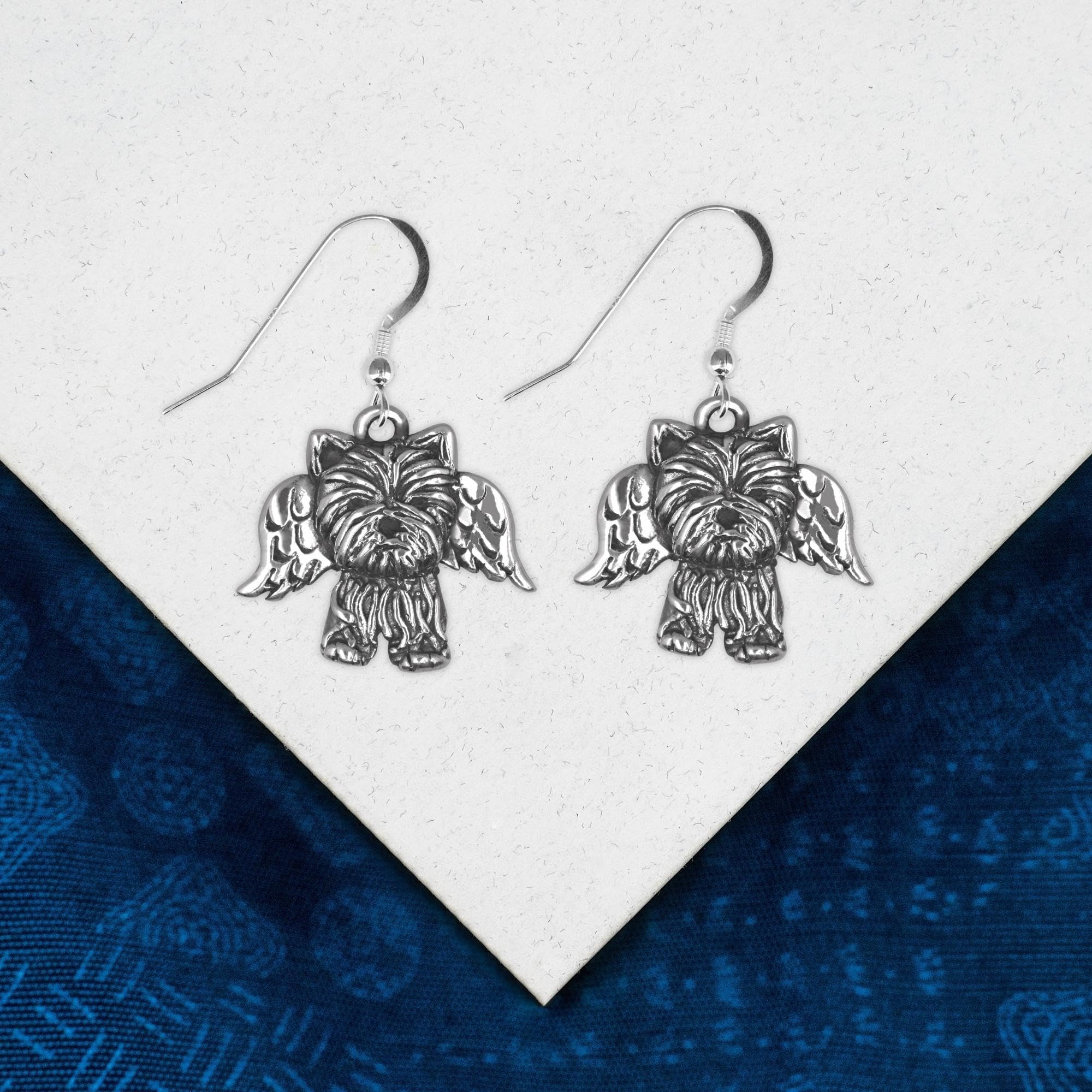 Sterling Silver Yorkie Dog Earrings for Women - Handmade in USA - Perfect Yorkie Lover Gift for Birthdays, Anniversaries & Special Occasions