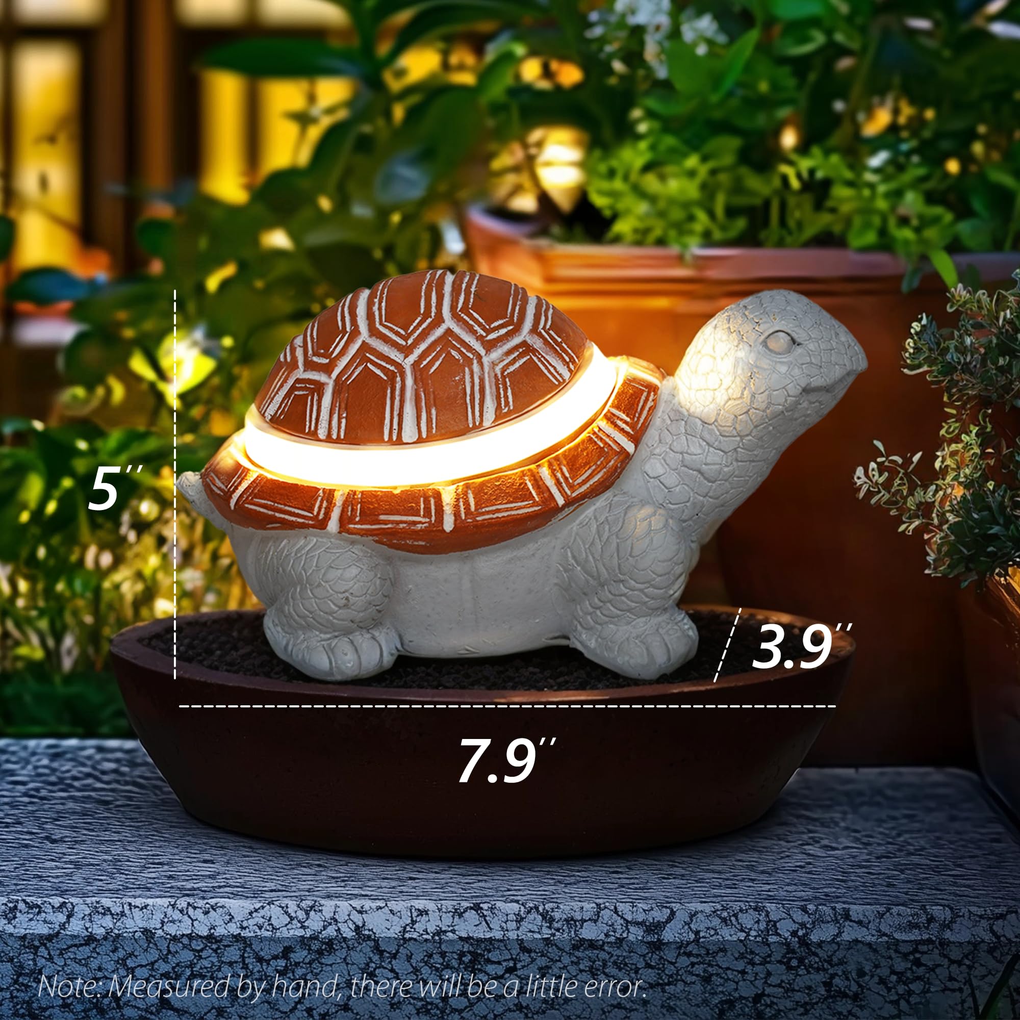 Solar Powered LED Turtle Garden Statue Light - Waterproof Outdoor Decor for Yard, Patio & Lawn - Unique Christmas & Birthday Gift for Women - Perfect for Garden, Pathway & Landscape Lighting