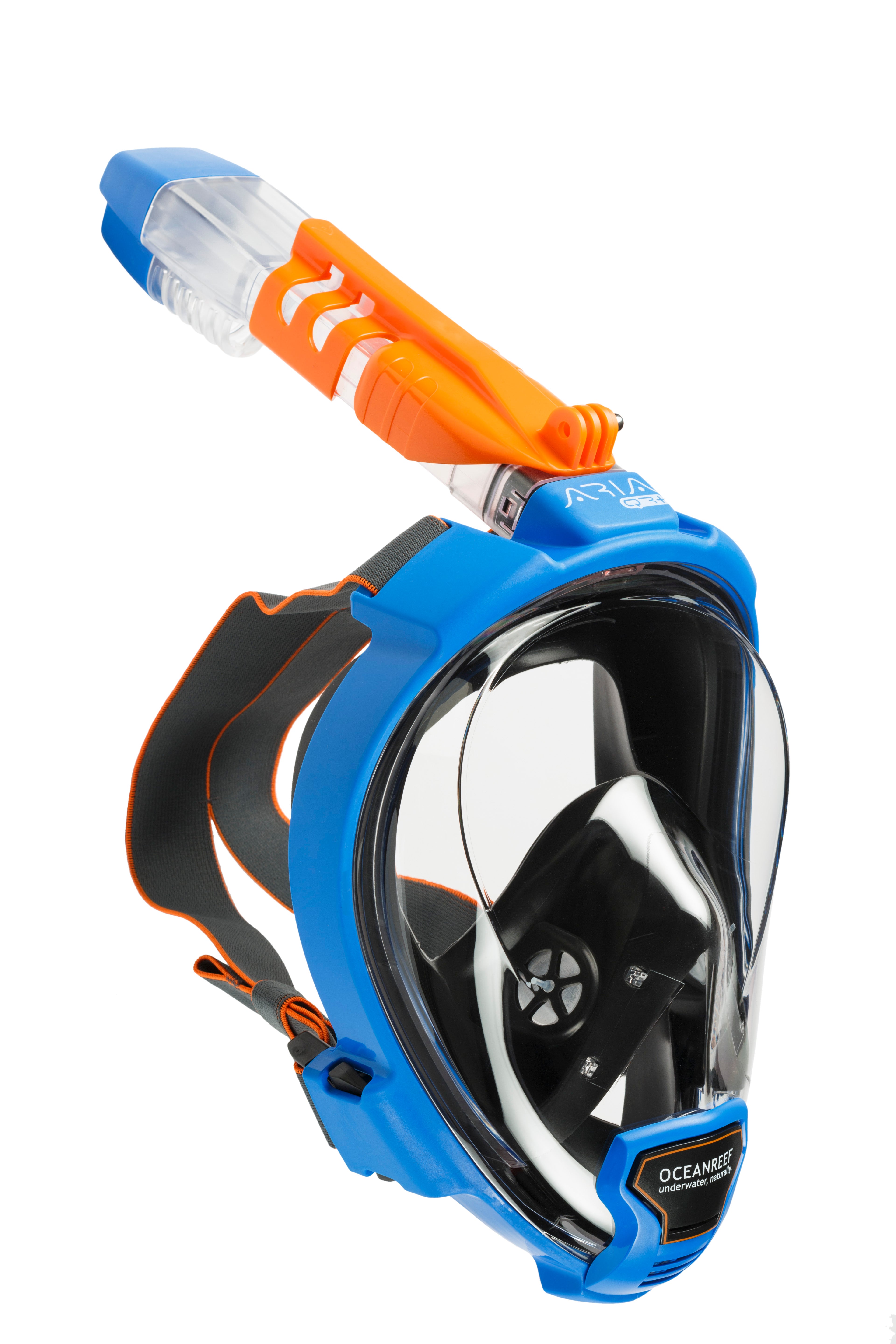 Ocean Reef Aria QR+ Full Face Snorkeling Mask & DUO II Swim Fins Set - Scuba Diving, Snorkeling & Water Sports Gear for Adults