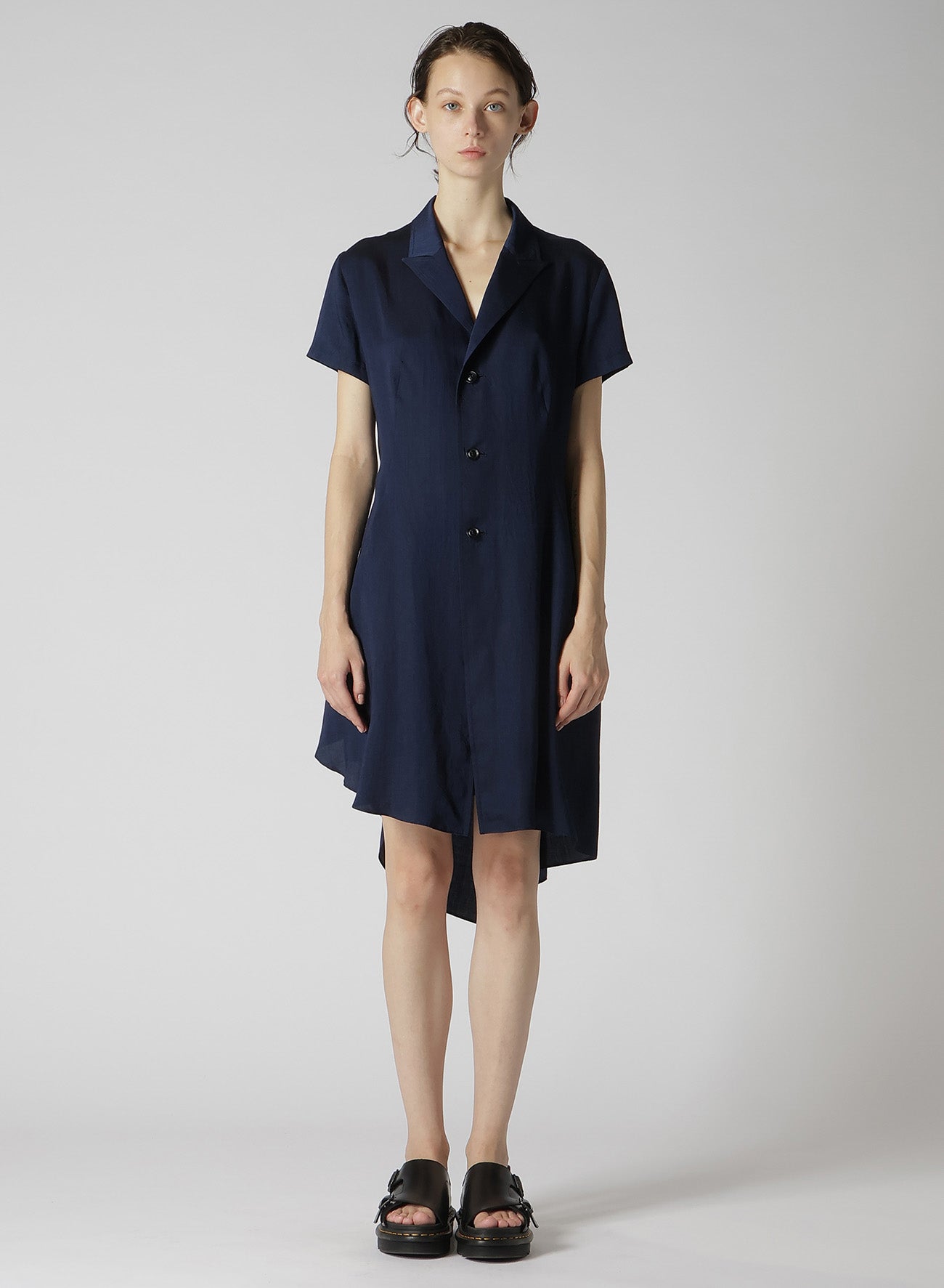 Cupro Dungaree Twill Asymmetrical Shirt Jacket - Stylish Layering for Casual Outfits & Streetwear Fashion