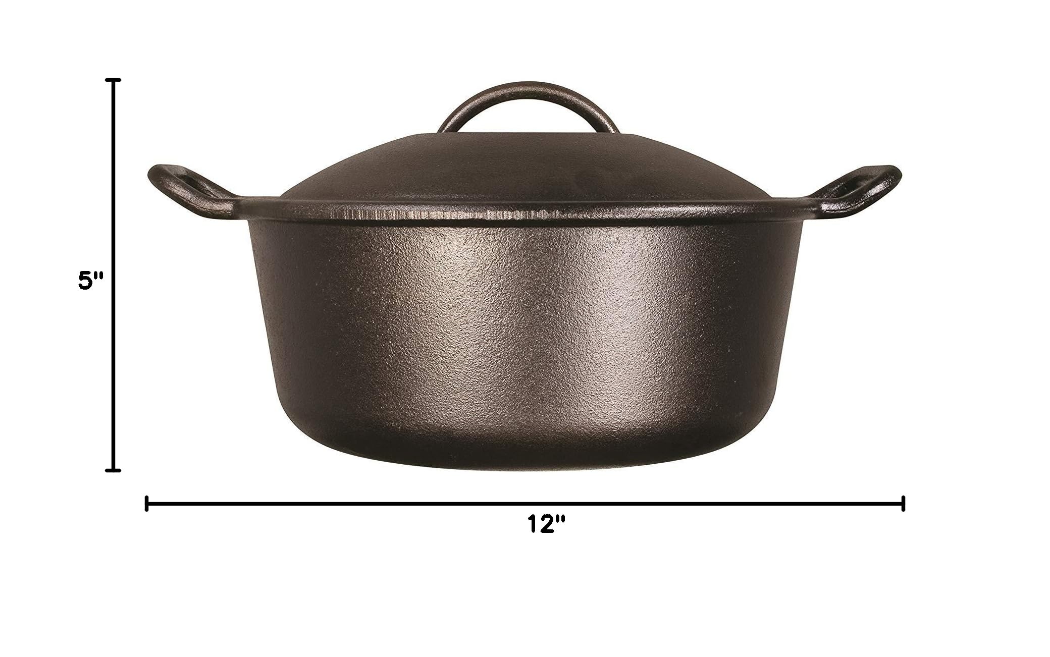 Lodge BOLD Exclusive 7-Quart Premium Pre-Seasoned Cast Iron Dutch Oven with Lid - Heavy Duty Dual Handles for Oven, Stove, Grill & Campfire Cooking - Perfect for Baking, Stewing, Roasting & Outdoor Camping - Black