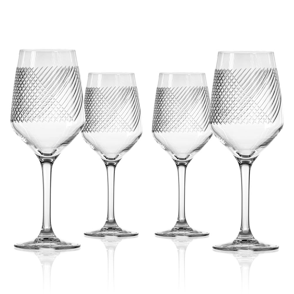 Premium 10.75oz Bourbon Street White Wine Glasses Set of 12 - Elegant Stemware for Dinner Parties, Weddings & Home Entertaining