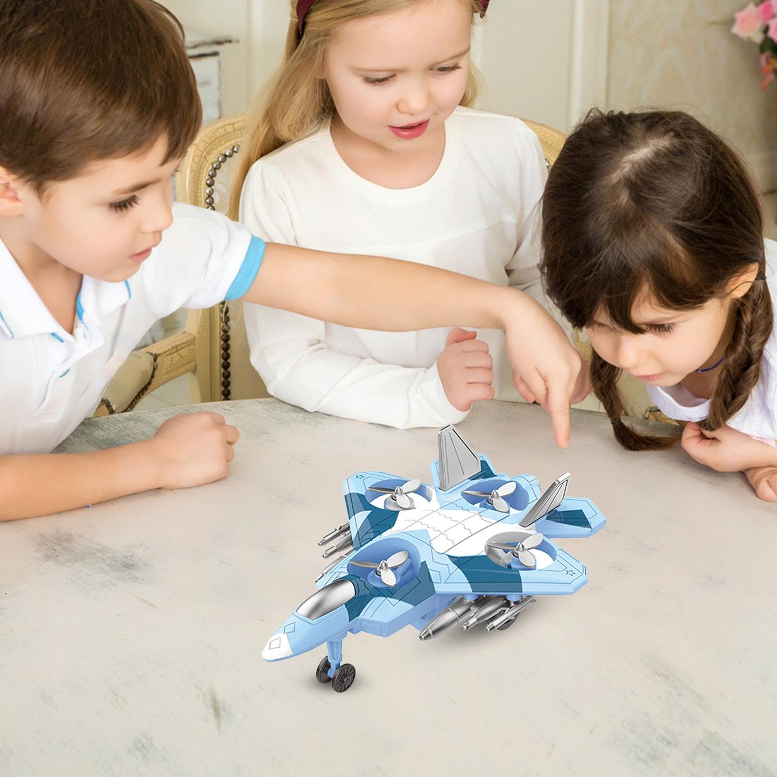 Jets Toys Airplane Toy - 360° Rotating Toy Plane Vehicles for Kids | Creative Small Aircraft Learning & Educational Toys for Boys & Girls | STEM Play, Birthday Gifts, Indoor & Outdoor Fun