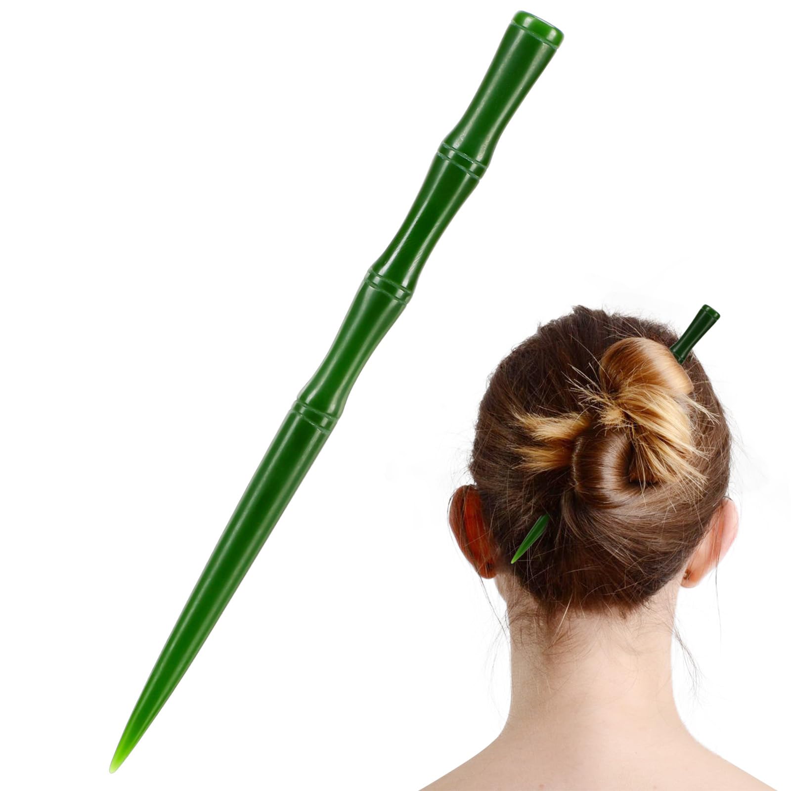 Vintage Chinese Jade Hair Sticks - Elegant Hair Chopsticks for Women & Girls, Long Hair Bun Hairstyle Accessories | Perfect for Weddings, Cosplay & Traditional Chinese Hairstyles