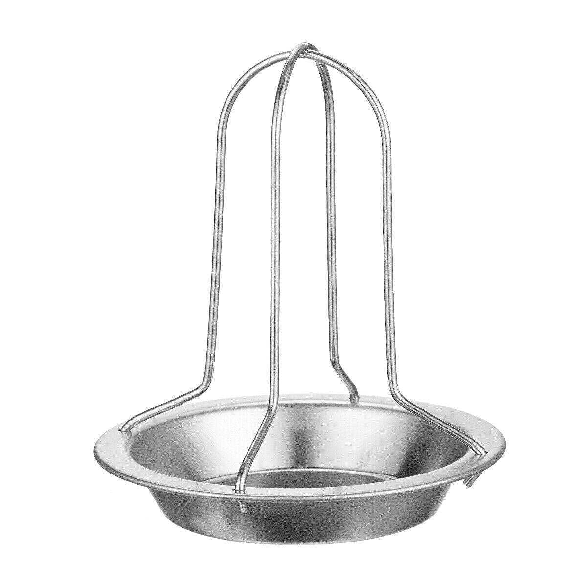 Premium Stainless Steel Chicken Roaster Rack & Beer Can Stand with Drip Pan - Heavy Duty Grill Accessory for Oven, BBQ, Outdoor Cooking | Perfect for Backyard Grilling, Tailgating, and Camping Parties