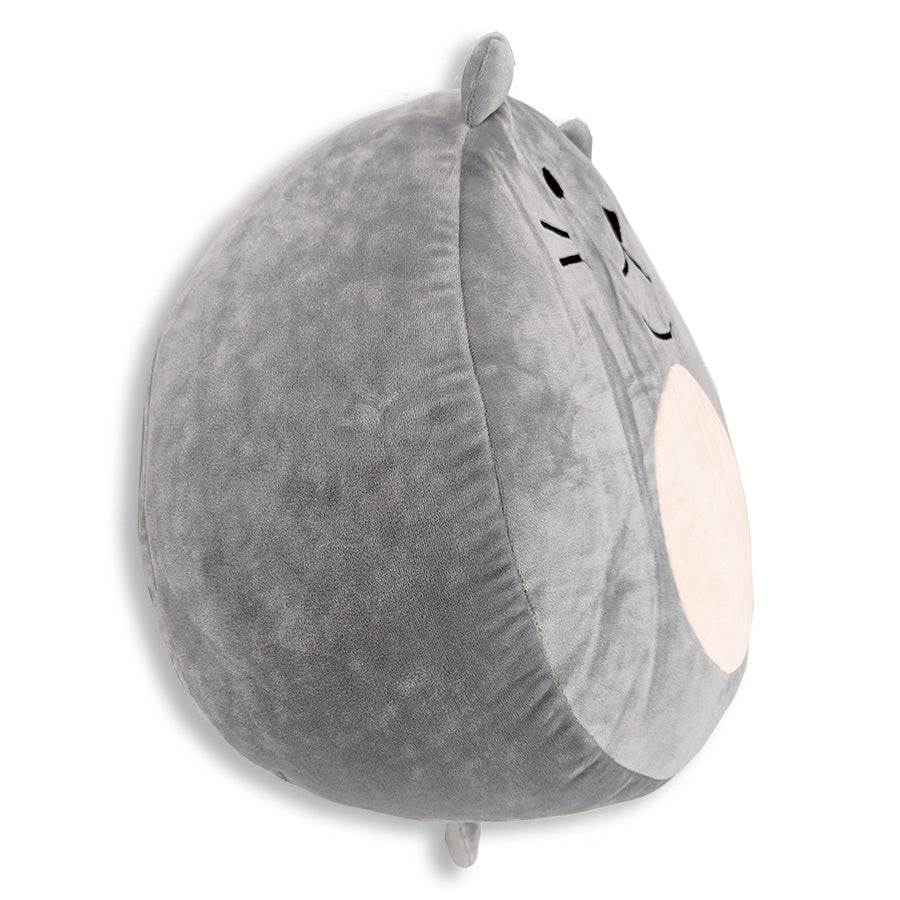 Soft & Cute Squishy Polyester Cat Pillow with Tail & Ears - Purr cilla The Cat Plush Toy for Kids & Adults - Perfect for Bedroom Decor, Couch Cuddling & Stress Relief