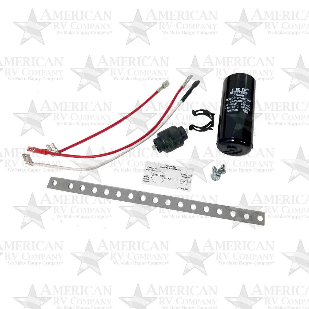 Dometic 3311883.000 RV Air Conditioner Hard Start Capacitor Kit - Boost AC Performance for Campers & Motorhomes