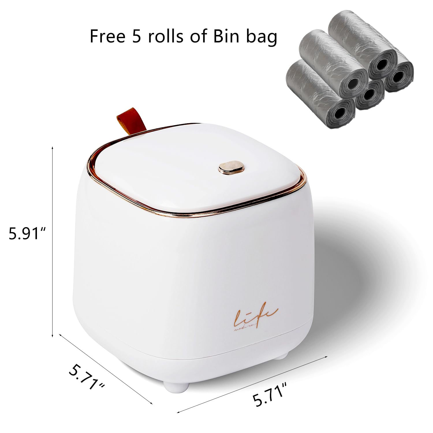 Mini Pop Up Trash Can with Locking Lid - Portable Small Waste Bin for Desk, Office, Car, SUV & Camping - Perfect for Home, Travel and Road Trips