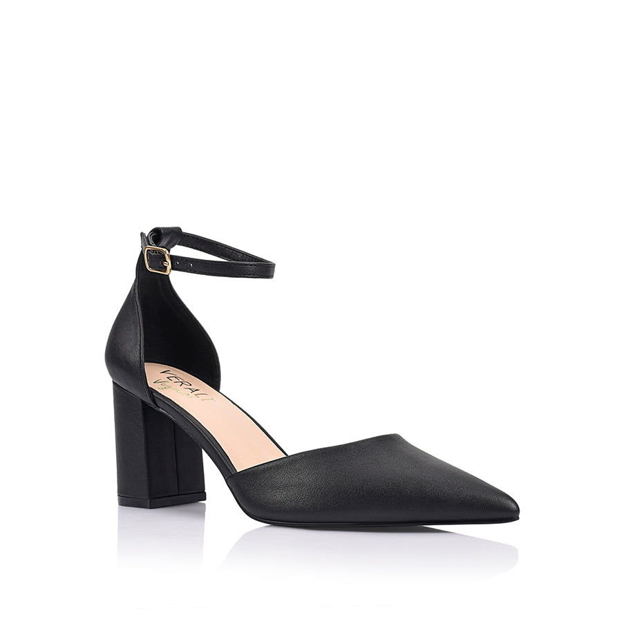 Eli Women's Closed Toe Block Heel Pumps - Comfortable Black Dress Shoes for Work, Party & Wedding | Professional Office Shoes with Non-Slip Sole