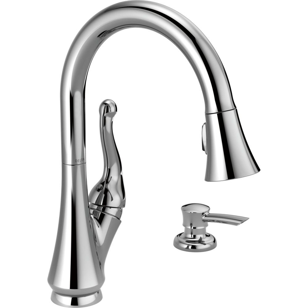 Talbott Single Handle Pull-Down Kitchen Faucet with Soap Dispenser - Modern Stainless Steel Sink Faucet for Easy Dishwashing & Cooking | Perfect for Home Kitchen Remodeling & Commercial Use