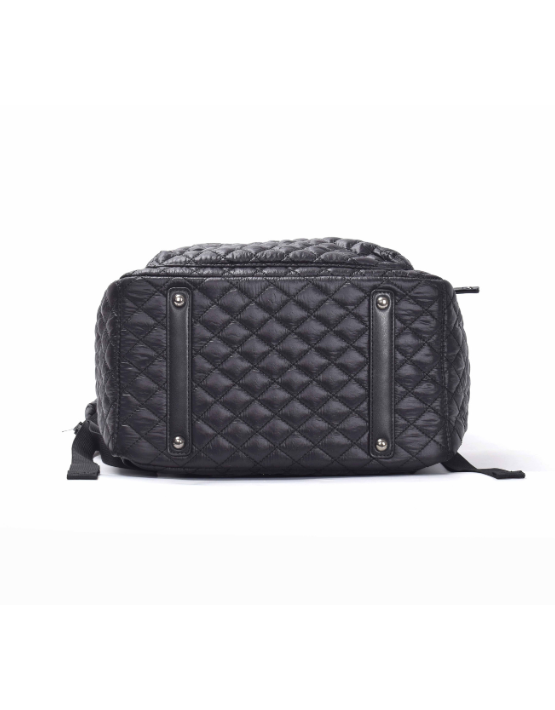 Tosca MET981 Metro Fashion Quilted 15 Inch Laptop Backpack for Women & Men - Lightweight Water-Resistant College School Travel Business Backpack - Black (Perfect for Work, Commuting & Daily Use)