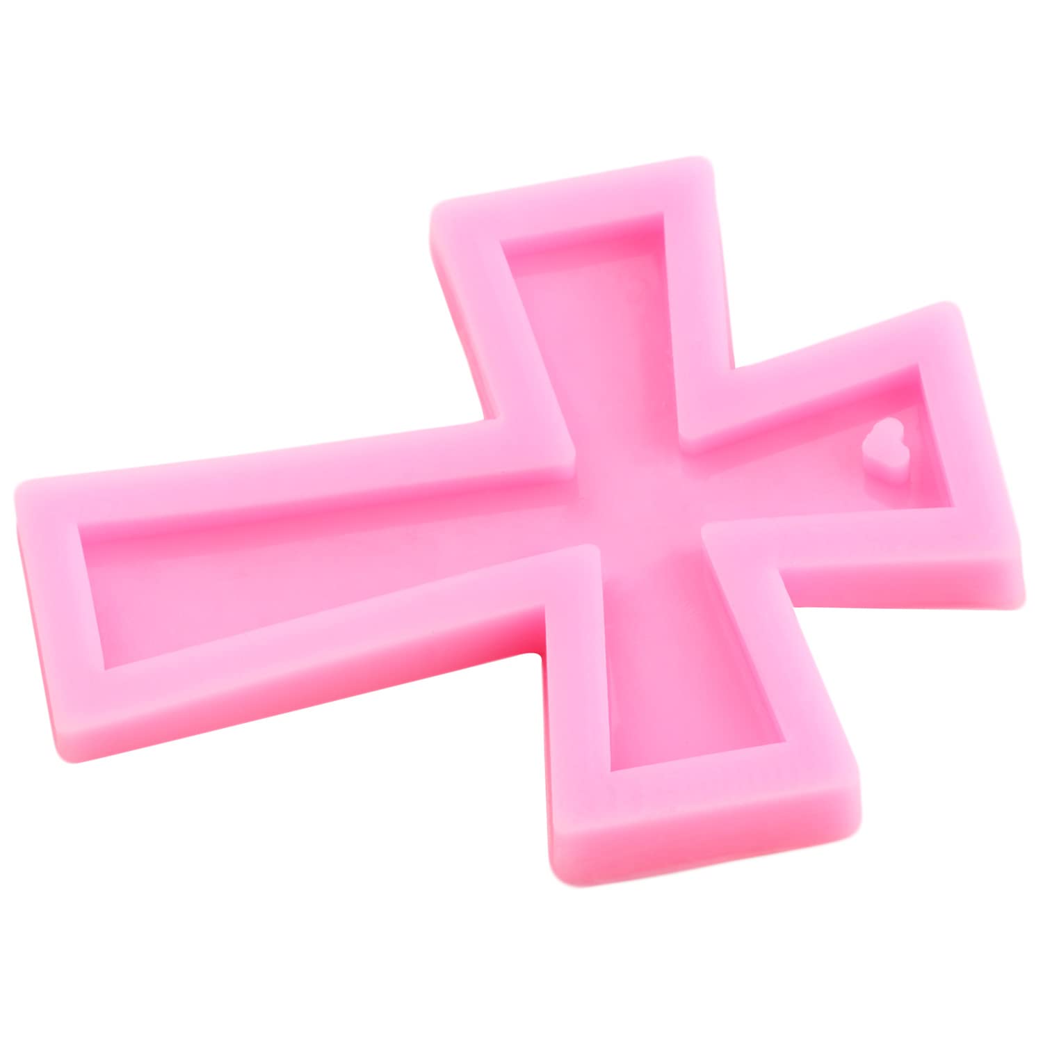 DIY Cross Resin Keychain Mold Set of 5 - Angel Silicone Molds for Epoxy Resin Jewelry Making, Polymer Clay & Ribbon Crafts - Perfect for Handmade Gifts, Christmas Ornaments & Home Decor