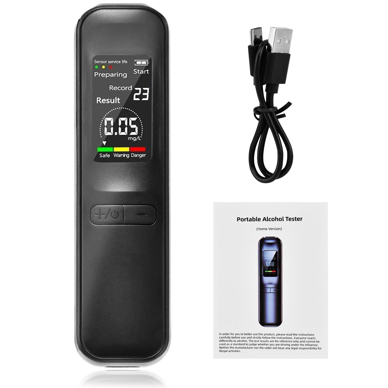 **Portable Non-Contact Breathalyzer – High Accuracy Alcohol Tester for Personal & Professional Use | Home, Office, and Road Safety**