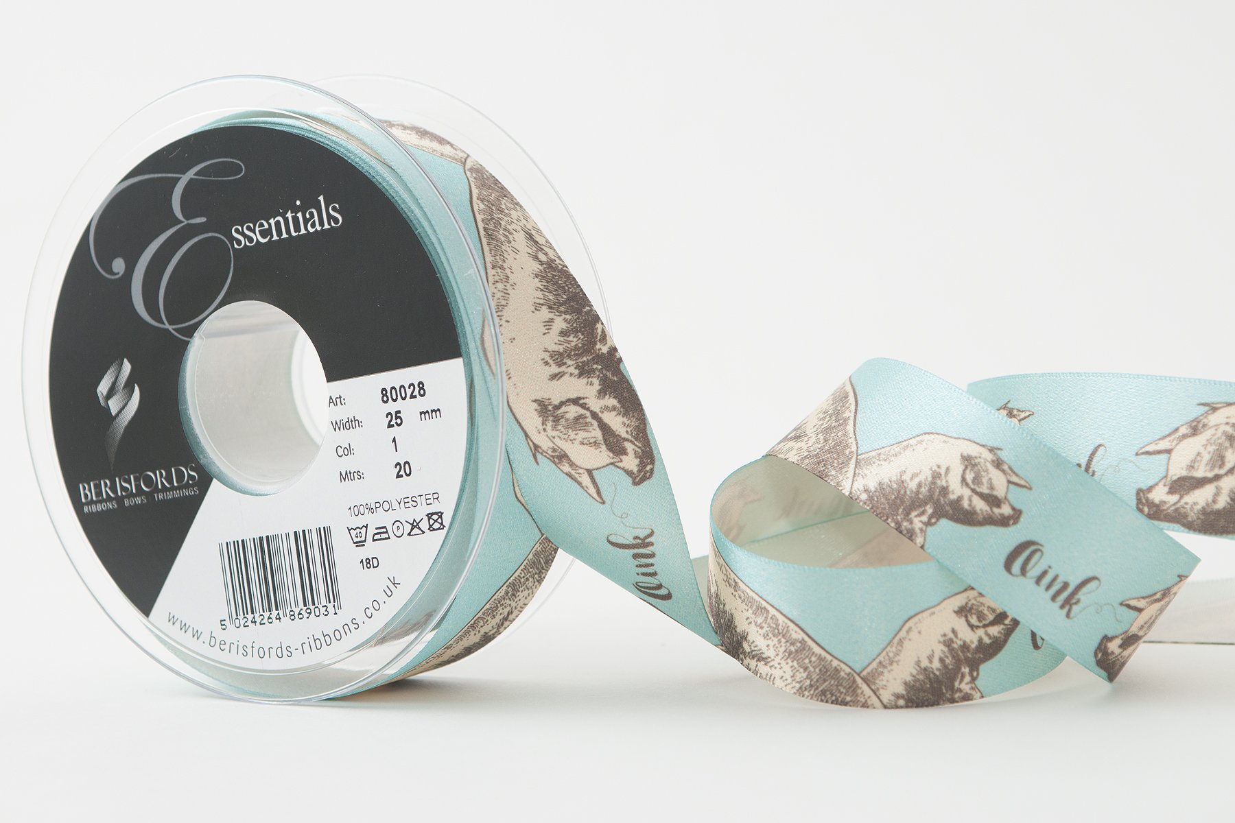 25mm Sky Blue Ribbon - Premium Satin Ribbon for Gift Wrapping, DIY Crafts, Wedding Decorations, and Party Favors