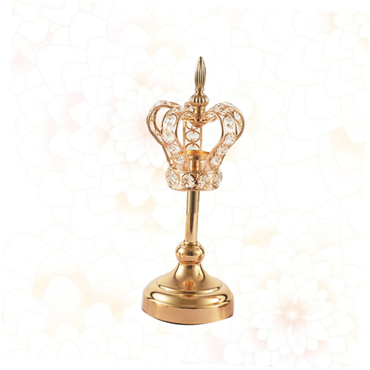 FOMIYES Retro Floor Candle Holders - Gold Plated Iron Tealight Stand with Crystal Accents for Wedding, Party & Home Decor | Elegant Votive Candlesticks for Romantic Ambiance & Special Events