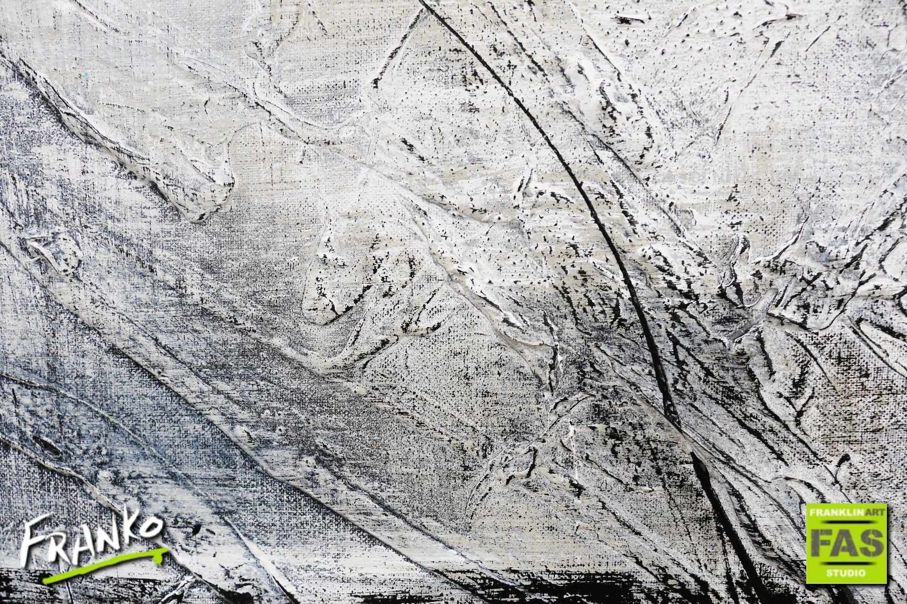 100cm x 100cm Grey Black Abstract Canvas Painting - Modern Wall Art for Living Room, Bedroom & Office Decor