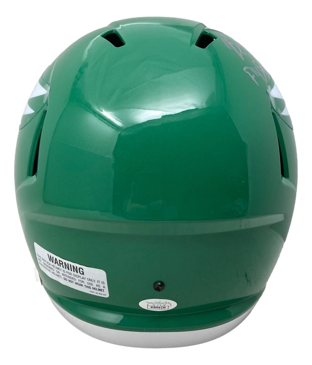 Brandon Graham Signed Philadelphia Eagles Kelly Green Speed Replica Helmet with JSA Certificate - Perfect for NFL Collectors, Eagles Fans & Sports Memorabilia Displays