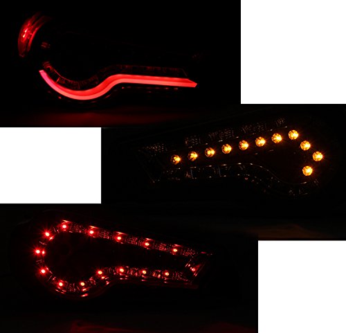 15 Scion FR-S / Subaru BRZ LED Altezza Tail Lights - Black Smoke Rear Brake Lamps for Enhanced Style & Night Visibility | Perfect for Car Enthusiasts & Night Driving