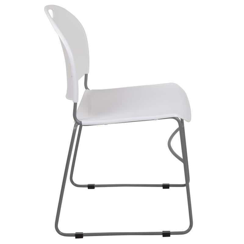 FLASH HERCULES Series 880 lb Capacity Burgundy Stackable Chairs - Ultra Compact Folding Chairs with Black Powder Coated Metal Frame - Perfect for Events, Weddings, Banquets & Home Use