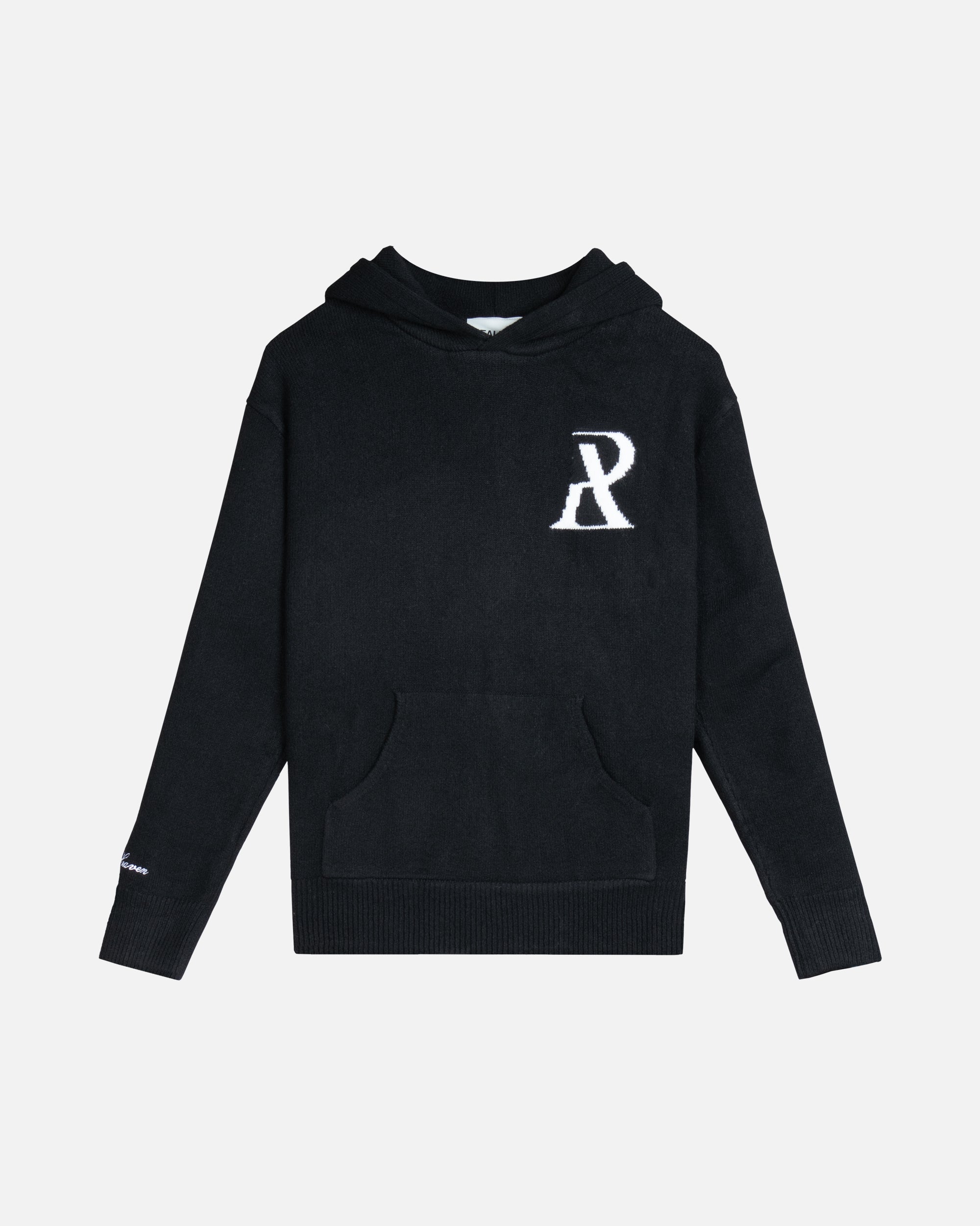 SSS Realism Radiant Knit Hoodie for Men & Women - Soft & Comfortable Pullover Sweatshirt - Black - Perfect for Casual Wear, Gym & Outdoor Activities