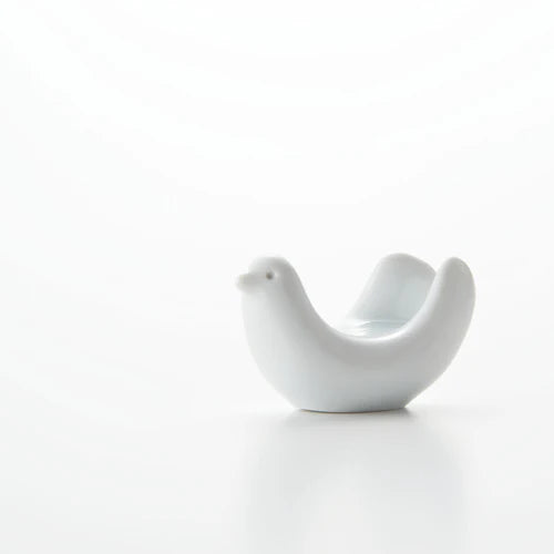 Premium Japanese Hasami Yaki Ceramic Bird-Shaped Chopstick Rest Set (2-Piece) - Elegant Tableware for Sushi, Asian Dining & Home Decor
