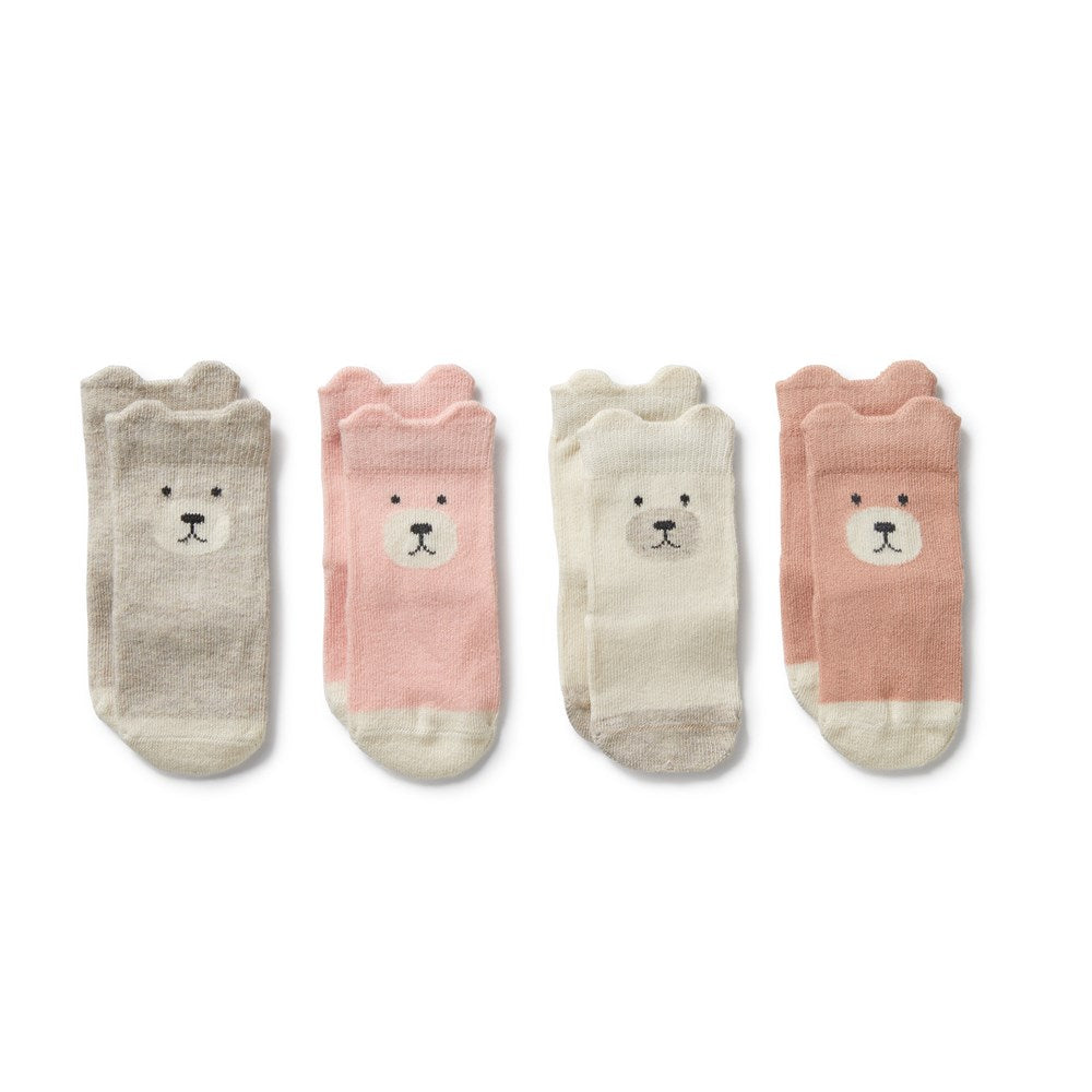 Organic Cotton Baby Socks for Girls - 4 Pack Soft & Breathable Infant Socks - Perfect for Newborns, Toddlers & Everyday Wear