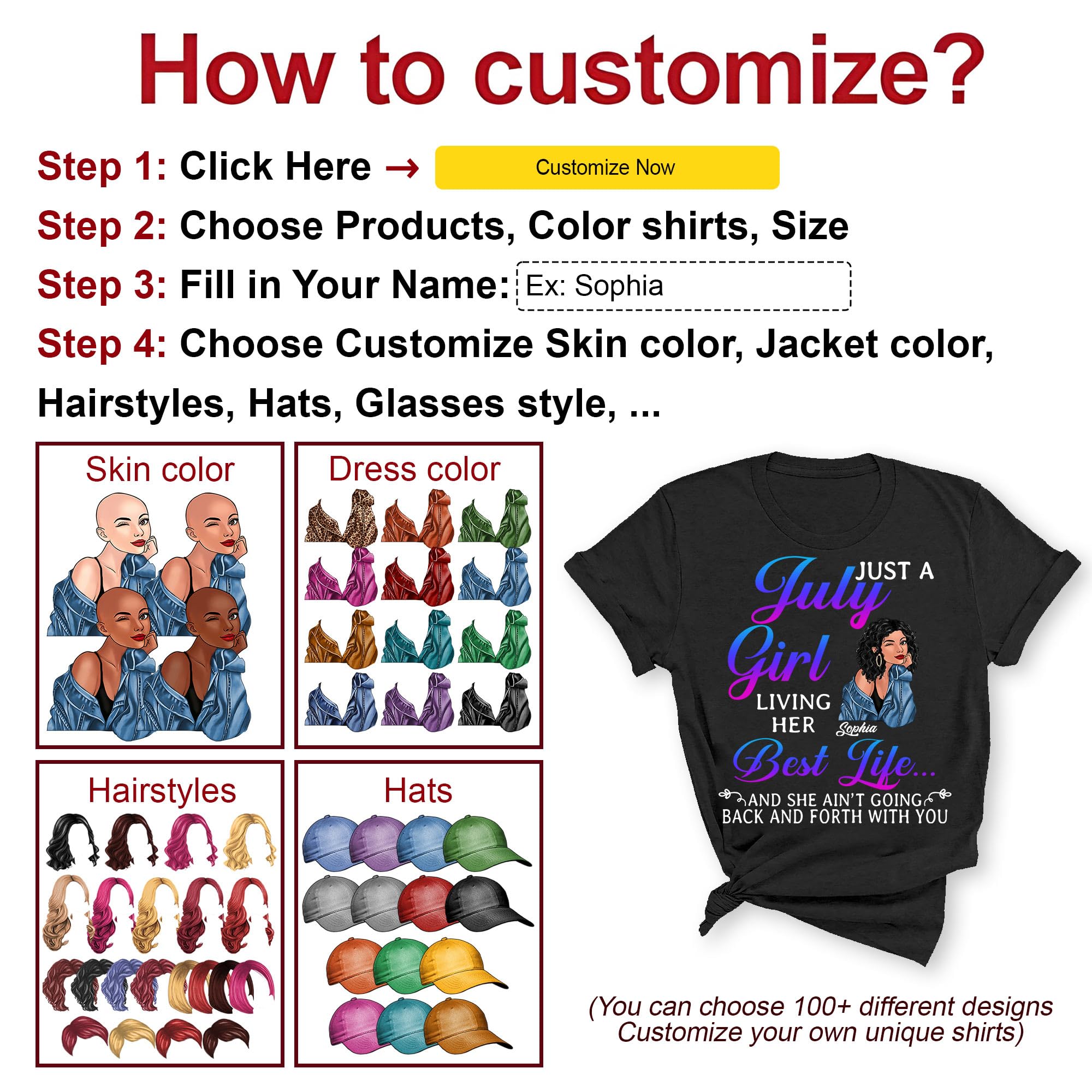 Custom July Birthday T-Shirts for Women - Funny & Cute July Birthday Gifts - Soft Cotton July Tee Shirts - Perfect for July Born Queens & Birthday Celebrations - Great for Parties, Gifts & Summer Outfits