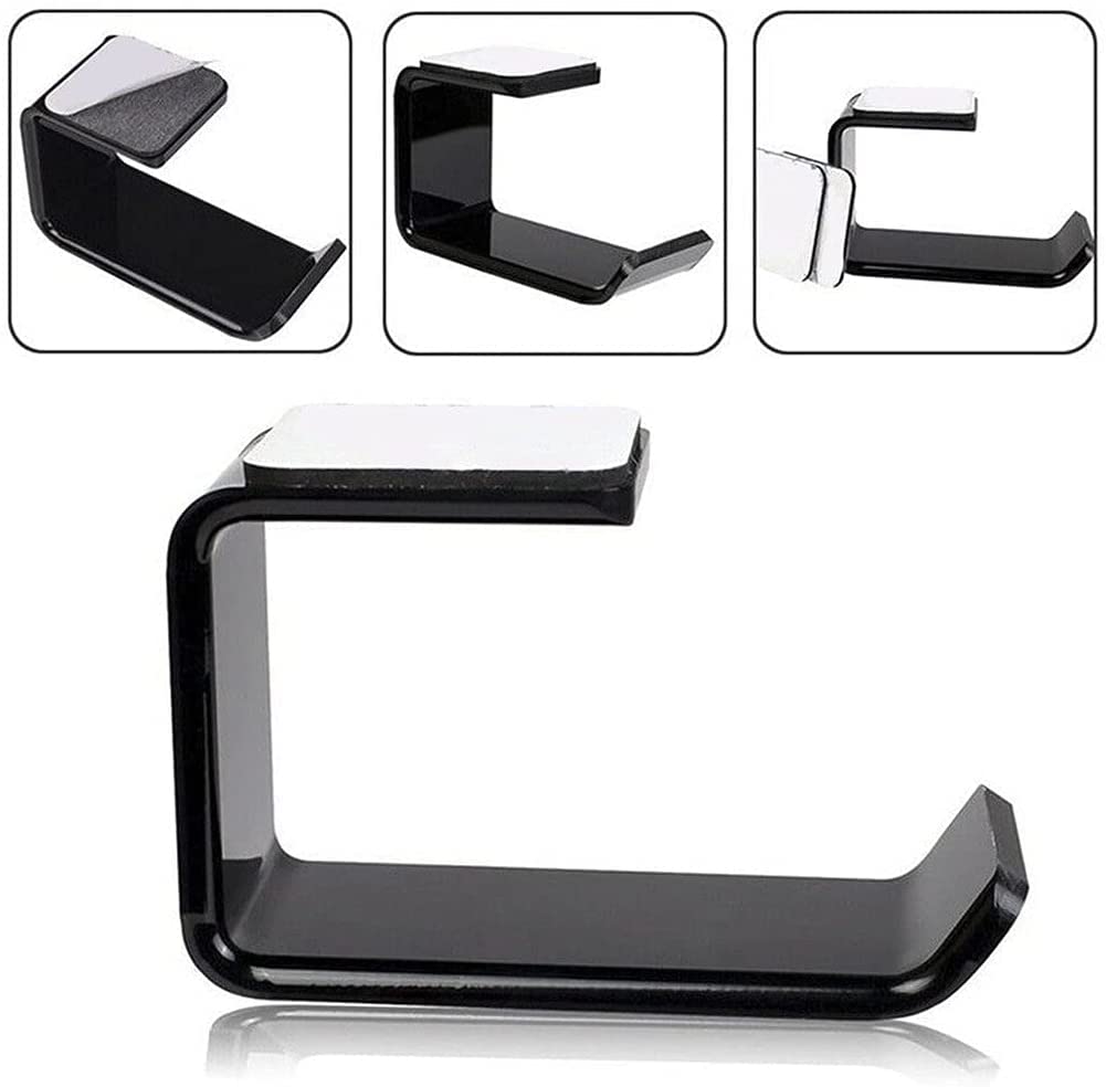 Premium Dual Headphone Stand Holder - Under Desk Mount Hanger Hook for Gaming Headsets, Earphones & Accessories | Space-Saving Organizer for Home Office & Gaming Setup