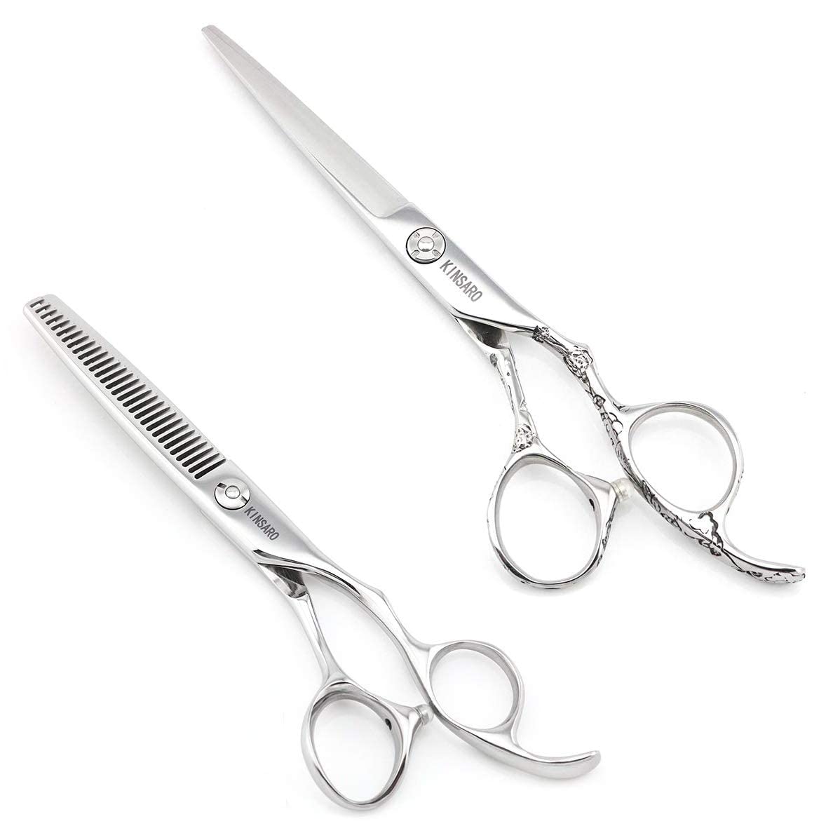 Professional 6 Inch Hair Cutting & Thinning Scissors Set - Barber Shears for Precision Styling, Trimming & Layering - Salon & Home Use - Kinsaro