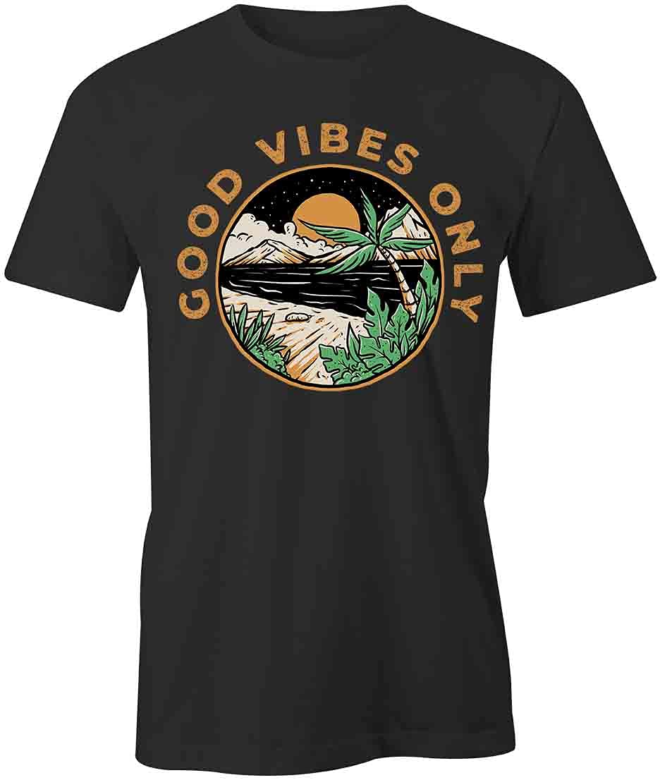 Good Vibes Only T-Shirt - Black Graphic Printed Tee for Men & Women | Casual Wear, Street Style, Festival Outfit