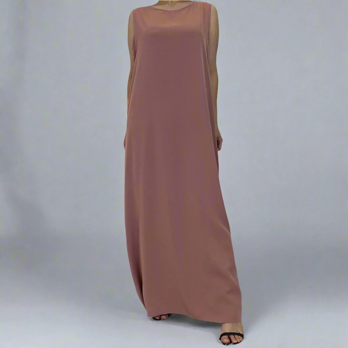 12 Color Options Muslim Women Nida Underdress Sleeveless Inner Slip Under Dress - Modest Layering for Daily Wear & Special Occasions