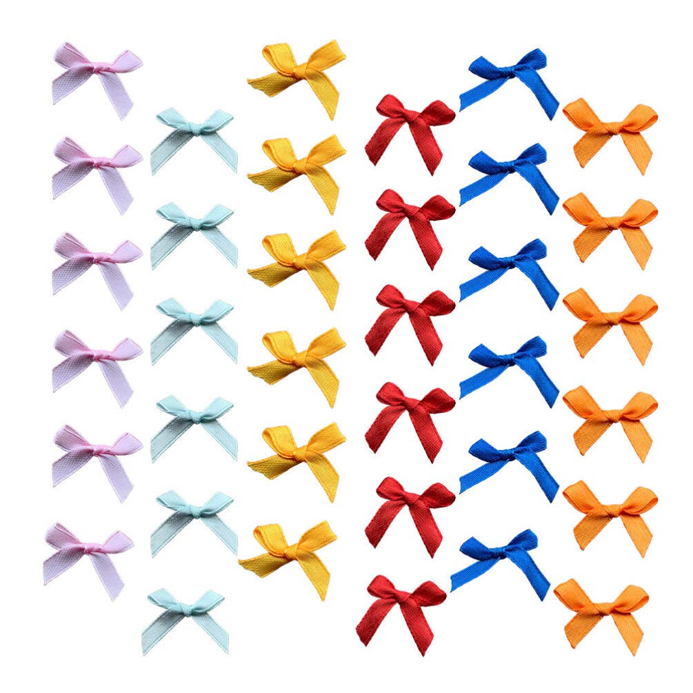 200pcs Mini Satin Ribbon Bows for Hair DIY Wedding Crafts