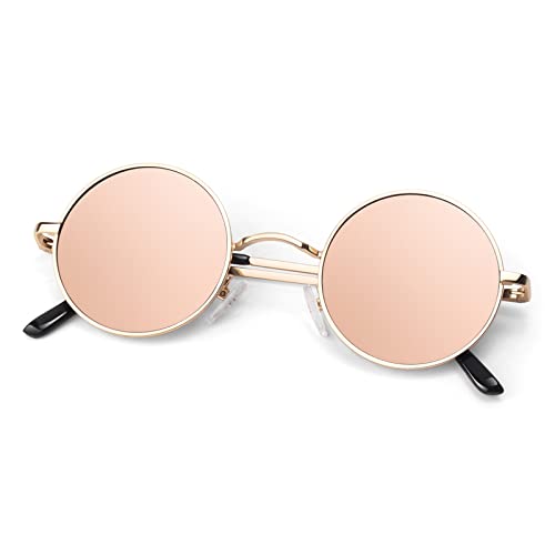 A05- Golden Frame Pink Lens