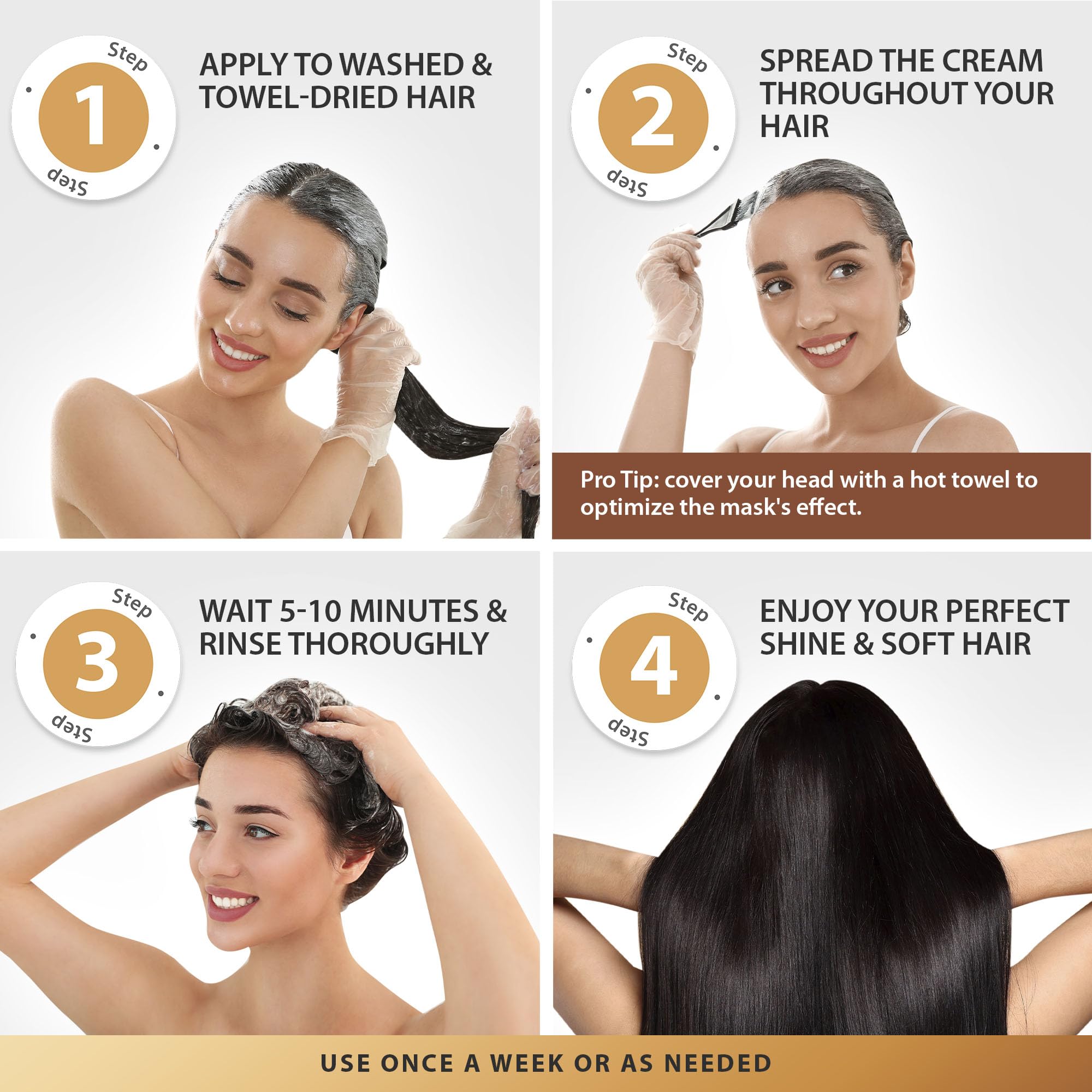 SUNATORIA Keratin & Argan Oil Hair Mask - Deep Conditioning Treatment for Dry, Damaged, Frizzy Hair & Split Ends Repair - Hydrating Hair Serum with Nourishing Formula - 8.5 Fl Oz - Perfect for Salon-Quality Hair Care at Home, Post-Color Treatment & Daily Hydration