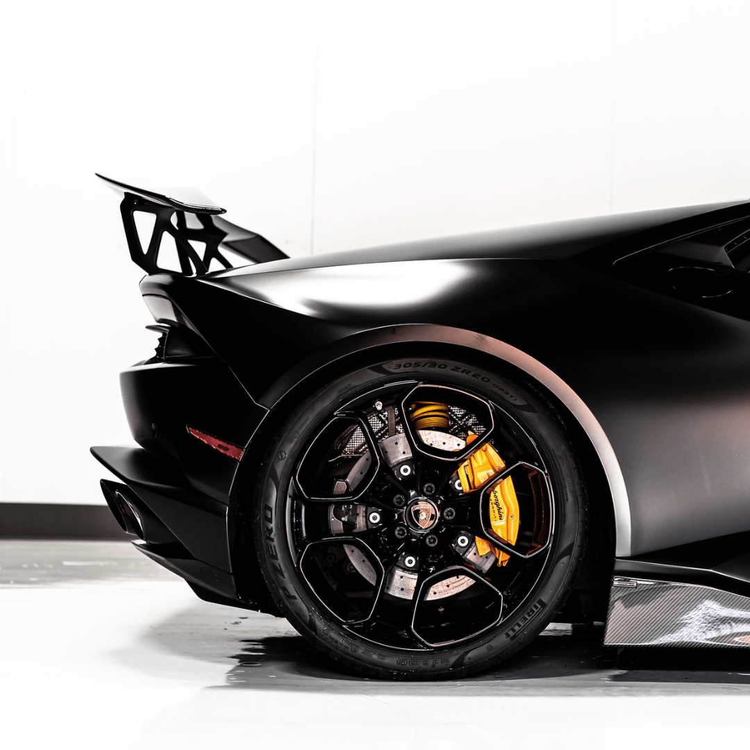 Lamborghini Huracan Mondiale Edizione Aero Wing Blade with Aluminum Uprights - High Performance Rear Spoiler for Racing & Street Driving