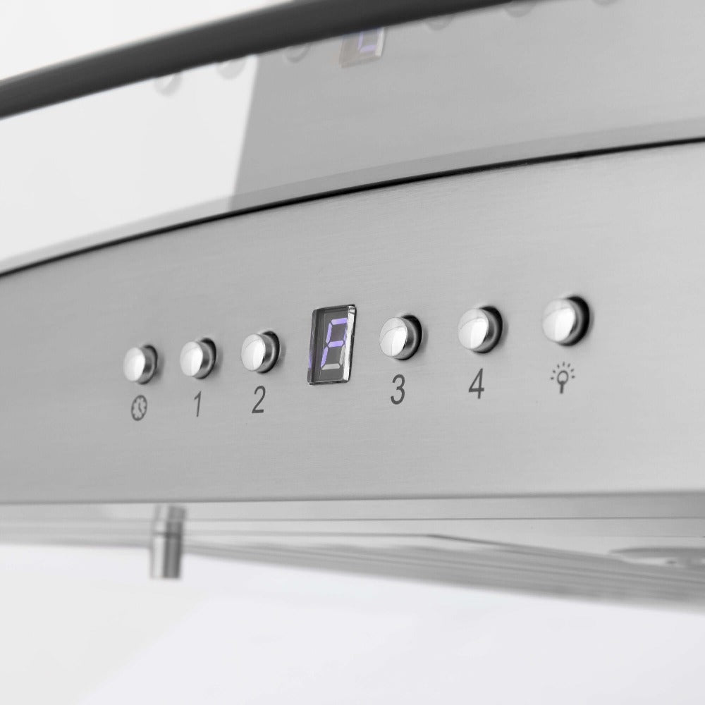 ZLINE GL5i 30-Inch Island Mount Range Hood - Stainless Steel & Glass Design for Modern Kitchens | Powerful Ventilation for Cooking, Grilling & Baking