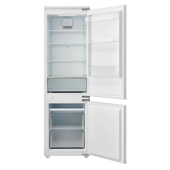 HUSKY 266L Integrated Kitchen Refrigerator Freezer - Energy Efficient, Frost-Free, Compact Design for Small Spaces - Perfect for Apartments, Dorms, and Office Kitchens