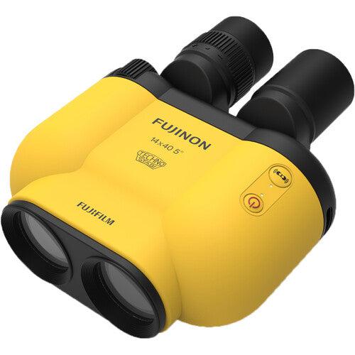 Fujinon Techno Stabi TSX 1440 14x40 Image Stabilized Binoculars - High Power Zoom for Bird Watching, Hunting & Travel (Black/Yellow/Navy Blue) | Waterproof & Fogproof Outdoor Optics