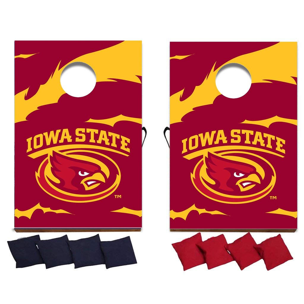 Iowa State University Cornhole Bag Toss Game Set - Premium Outdoor Lawn Games for Tailgating, Backyard Parties & College Events - VictoryStore Gift Games