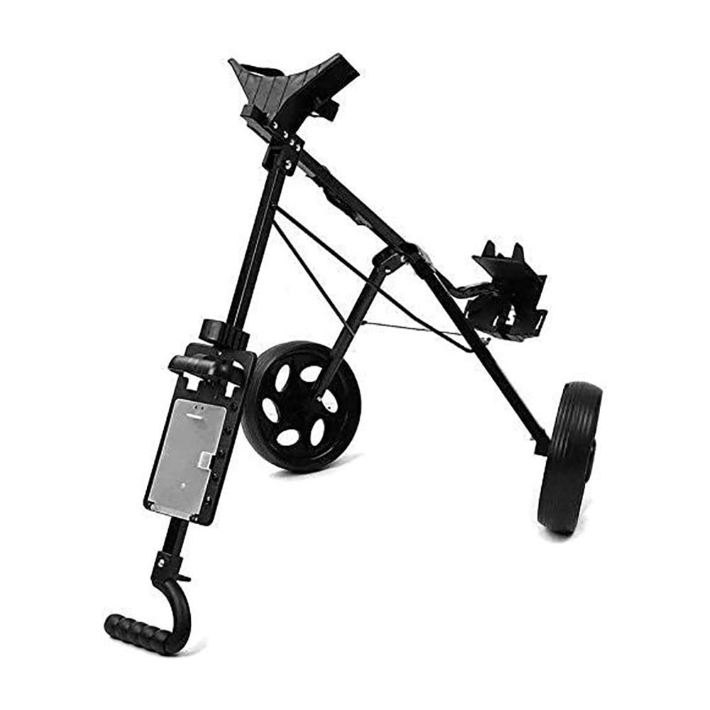 2 Wheel Lightweight Folding Golf Push Cart - Compact Portable Golf Trolley for Outdoor Sports, Travel & Airport Luggage | Perfect for Golf Courses, Traveling & Daily Exercise