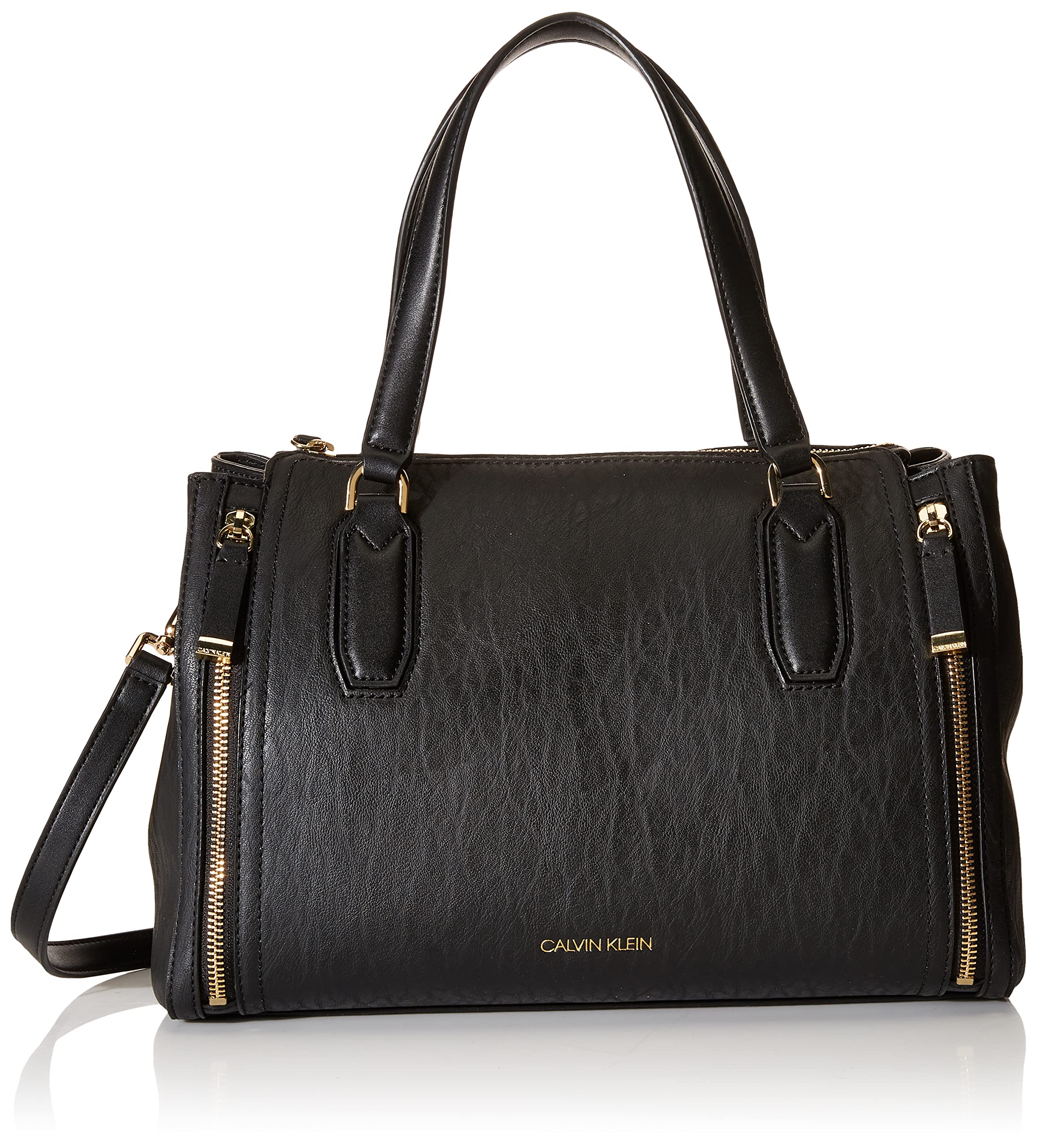 Calvin Klein Bubble Lamb Leather Crossbody Bag for Women - Stylish & Spacious Shoulder Purse for Work, Travel & Everyday Use