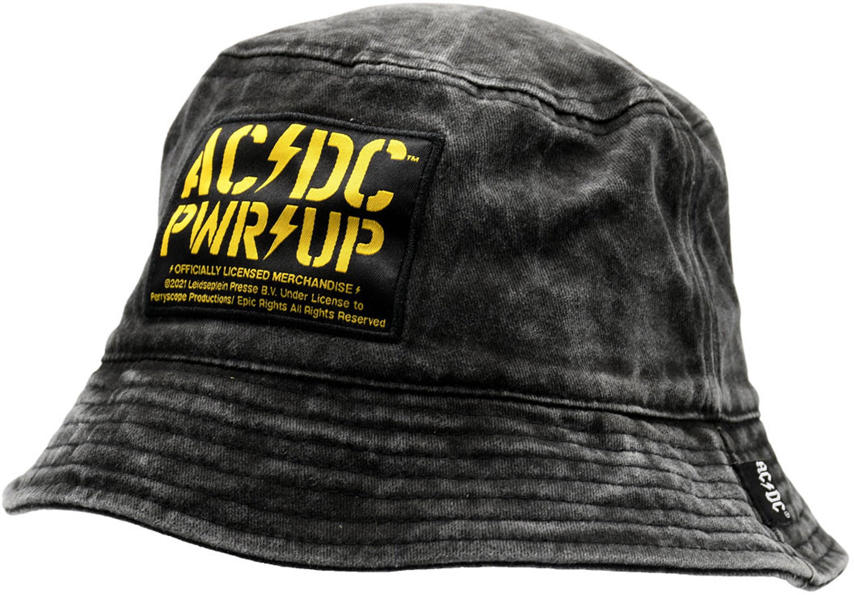 Vintage Black Bucket Hat - AC/DC Power Up Rock Band Style for Men & Women - Perfect for Concerts, Outdoor Adventures & Casual Streetwear
