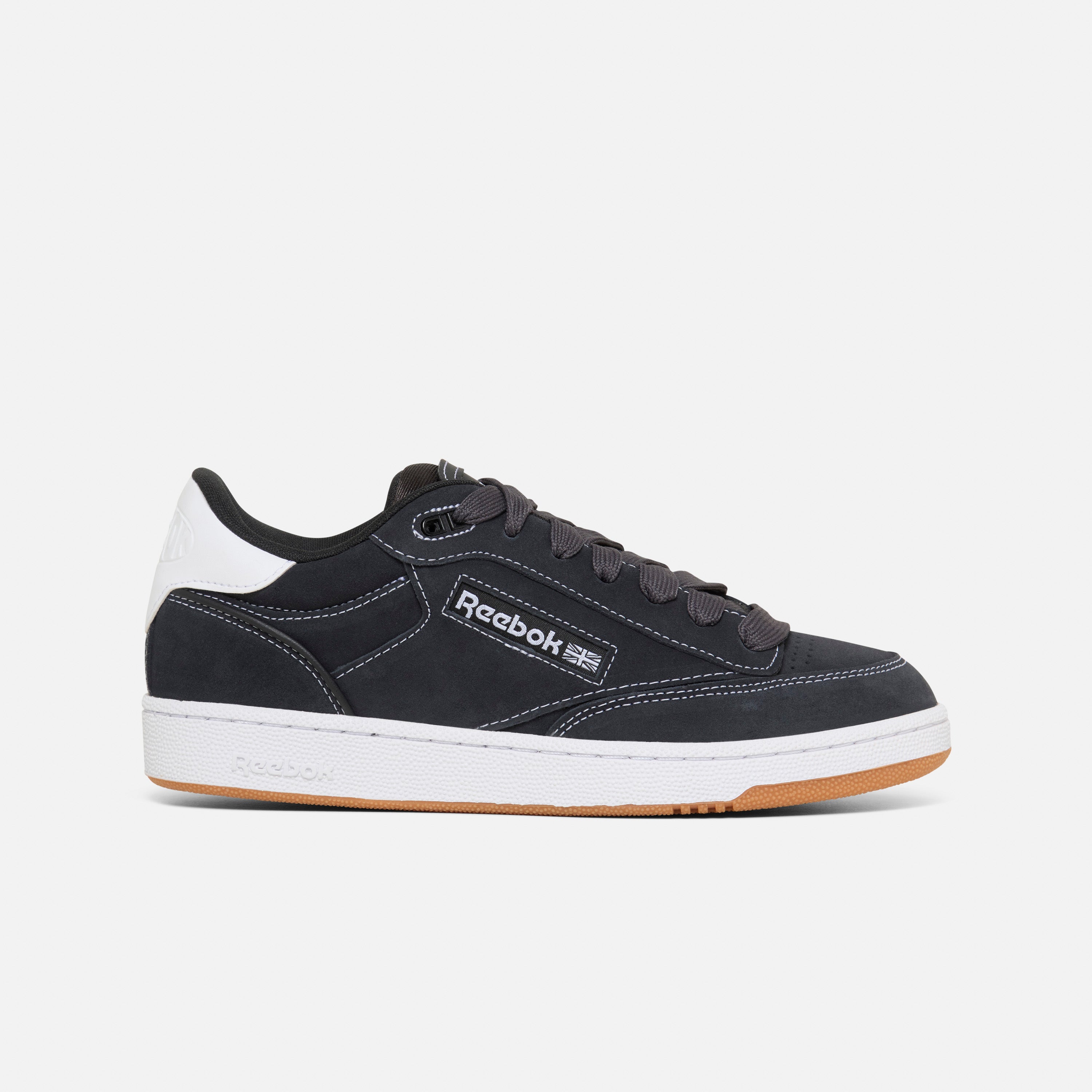 Reebok Club C Vintage Sneakers - Washed Black, Black & White - Classic Comfort for Casual Wear, Gym & Street Style