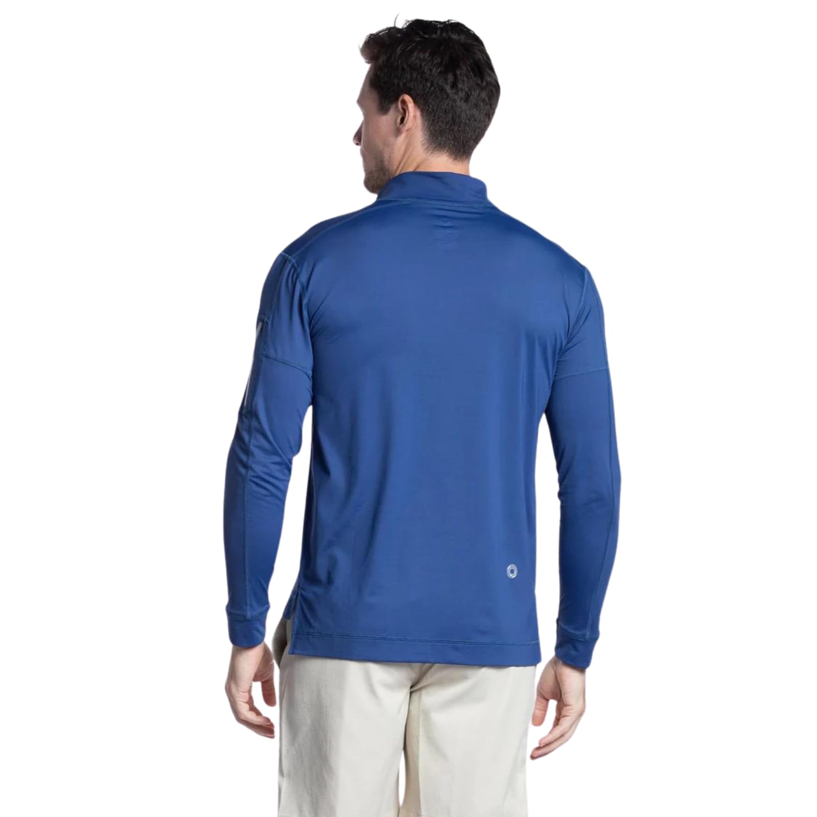 UPF 50+ Men's Sun Protection Mock Neck Zip-Up Active Shirt - Lightweight Quick-Dry Workout & Outdoor Sports Top for Running, Hiking, Golf