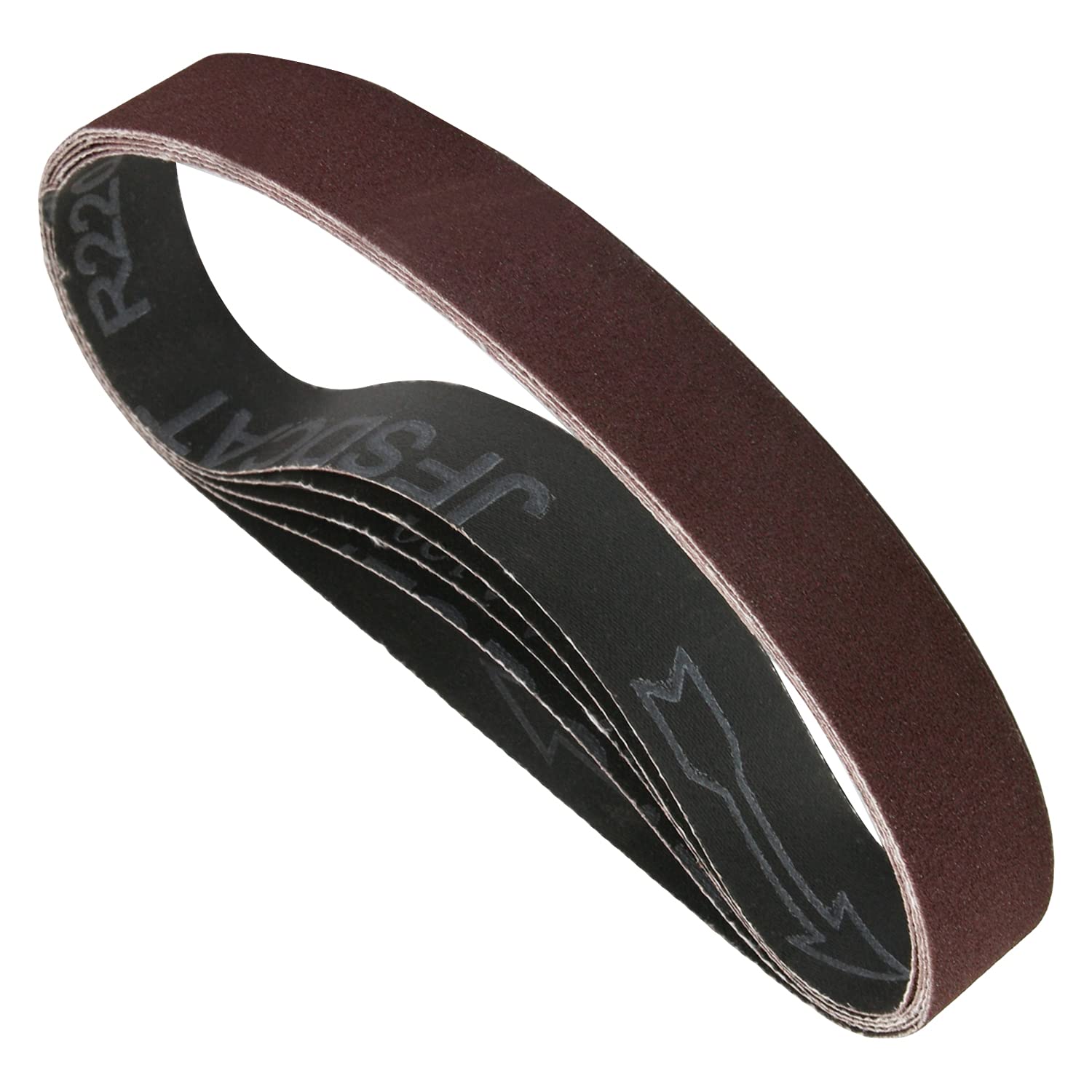 Utoolmart 1.2 x 21 Inch 120 Grit Aluminum Oxide Sanding Belts - 5 Pack for Wood Finishing, Metal Polishing & Drywall Sanding | Compatible with Portable Belt Sanders & Sharpening Tools | Durable Abrasive Paper for DIY & Professional Use