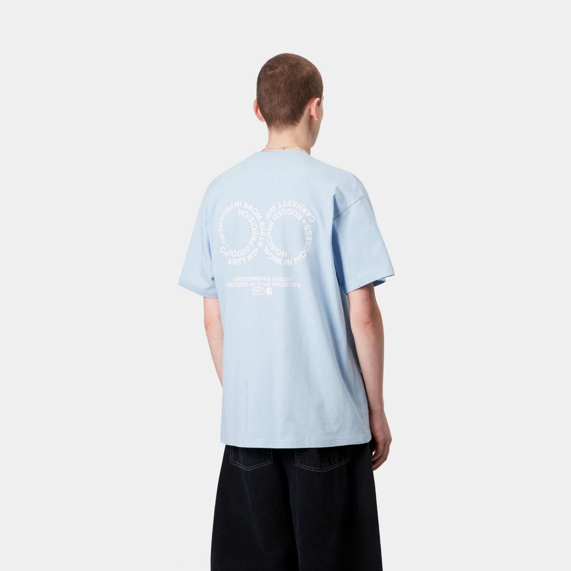 Rotation T-Shirt for Men & Women - Breathable Air Sky & White Cotton Tee - Perfect for Casual Wear, Gym, and Outdoor Activities